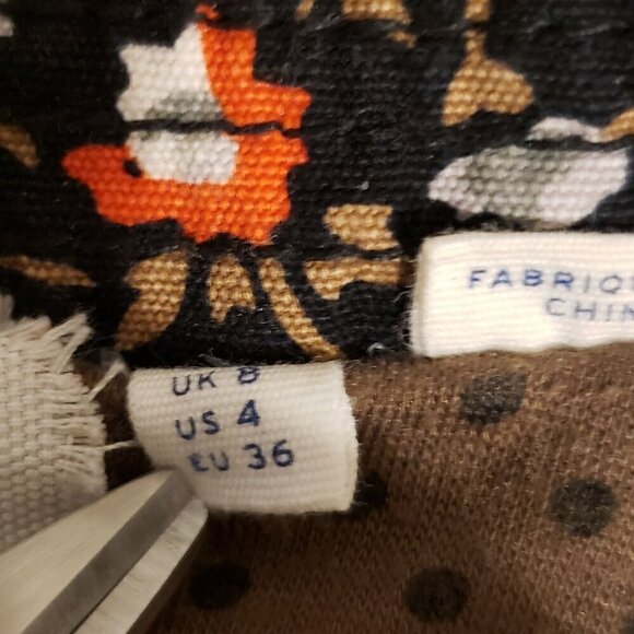 Anthropologie Hei Hei Tinsley Floral Moto Zip Jacket Black Sz 4 Dark Cottagecore - Picture 10 of 12